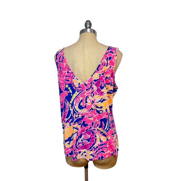 Lilly Pulitzer Gigi Tank Top in Catch and Release Print XL - Picture 4 of 6